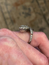 Load image into Gallery viewer, Vintage Platinum Pear Shape Diamond Statement Ring
