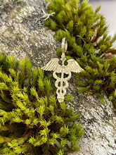 Load image into Gallery viewer, 14k Yellow Gold Caduceus Charm