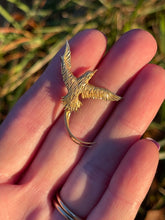 Load image into Gallery viewer, Vintage 18k Swooping Swallowtail Bird Charm