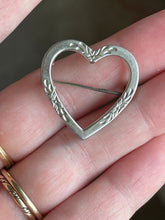 Load image into Gallery viewer, Vintage Sterling Silver Heart Brooch