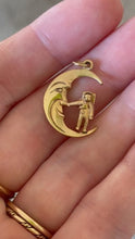 Load image into Gallery viewer, Vintage 9k Yellow Gold Astronaut Man on the Moon Charm
