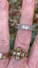 Load image into Gallery viewer, Platinum 5 carat Emerald Cut Half Eternity Ring
