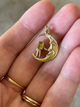 Load image into Gallery viewer, Vintage 9k Yellow Gold Astronaut Man on the Moon Charm