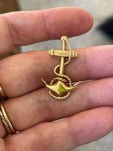 Load image into Gallery viewer, 14k Yellow Gold Anchor Charm