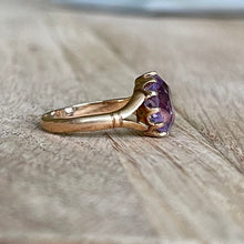 Load image into Gallery viewer, 14k Rose Gold 3.05 Carat Amethyst Solitaire Ring