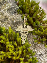 Load image into Gallery viewer, 14k Yellow Gold Caduceus Charm