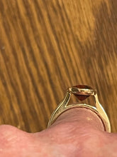 Load image into Gallery viewer, 14k Yellow Gold 3.39 Carat Spessertite Garnet Bezel Solitaire Ring
