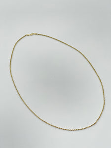 24” 14k Yellow Gold Rope Chain