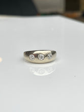 Load image into Gallery viewer, 14k White Gold Three Stone Diamond Ring