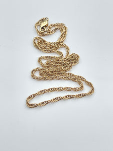 14k Yellow Gold Rope Chain Necklace