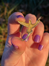 Load image into Gallery viewer, 18k Yellow Flying Swallowtail Bird Pendant