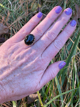 Load image into Gallery viewer, ETSY 14k Yellow Good Black Jade Ring